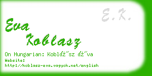 eva koblasz business card